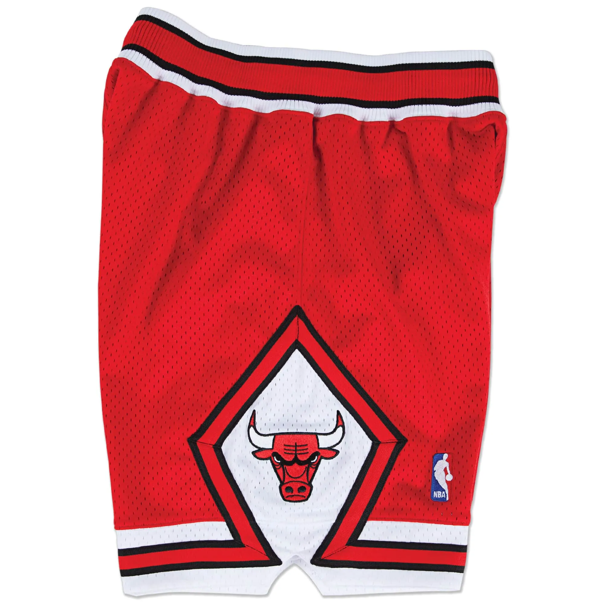 Authentic Mitchell & Ness Red Chicago Bulls Road 1997-98 Shorts