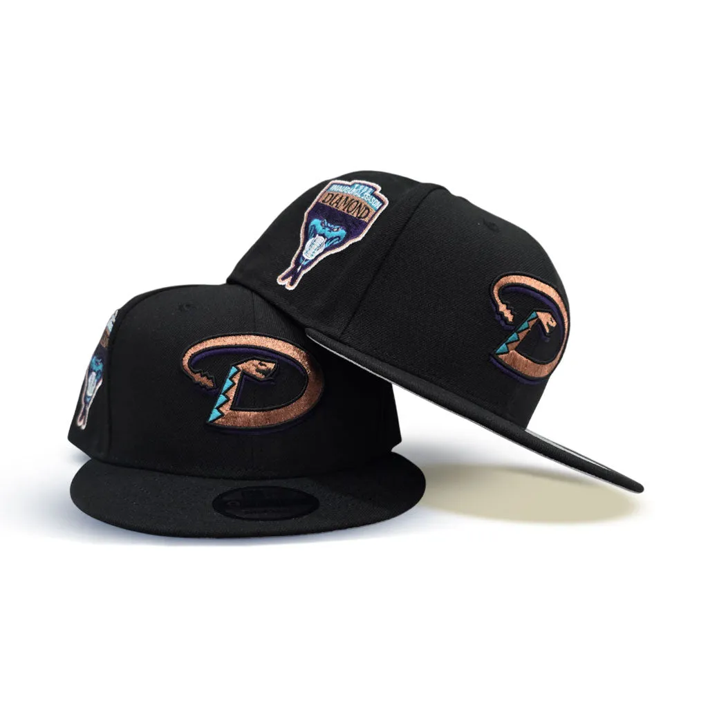 Black Arizona Diamondbacks Gray Bottom 1998 Inaugural Season Side Patch New Era 9Fifty Snapback