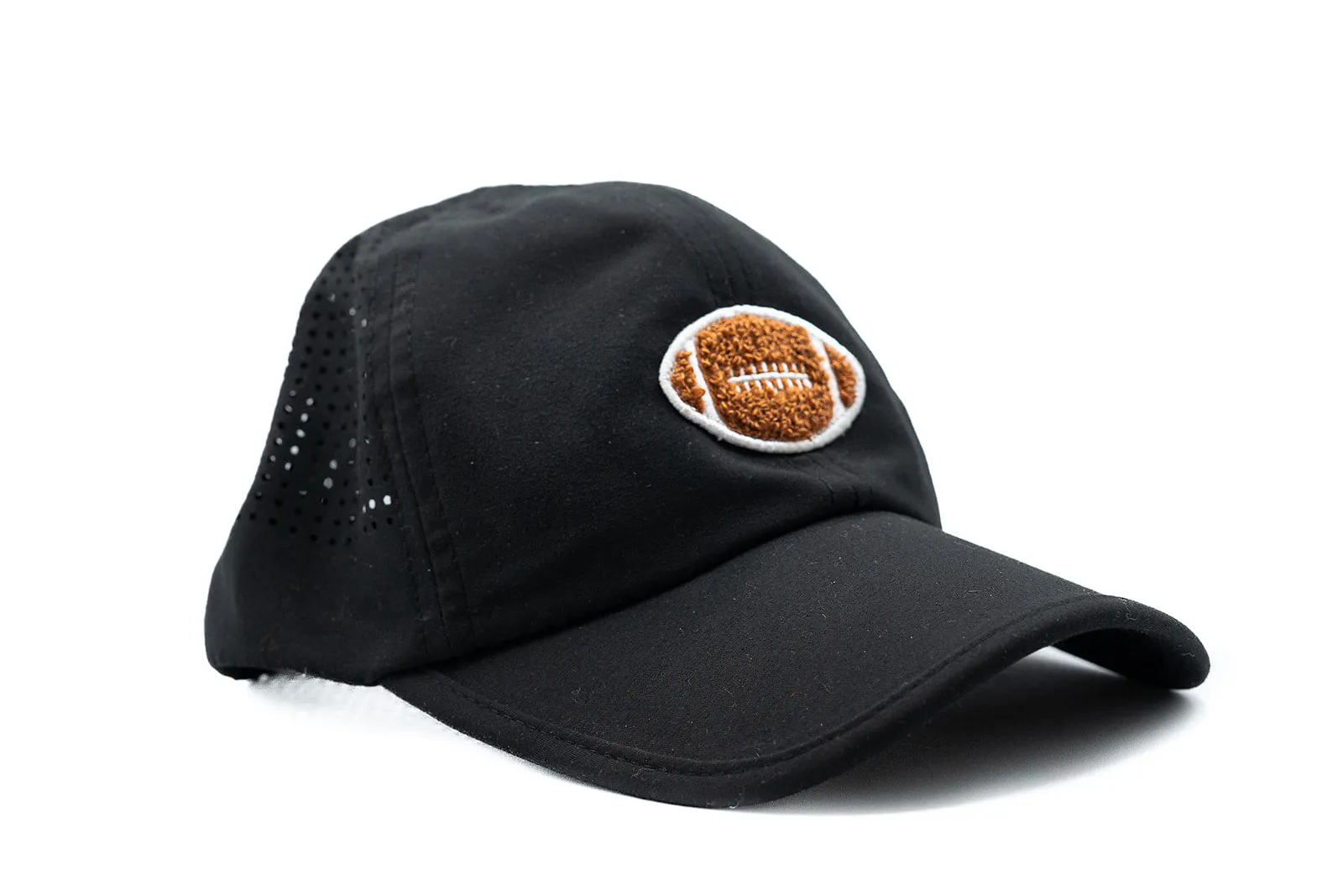 Black Athletic Hat   Terry Football