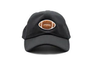 Black Athletic Hat   Terry Football