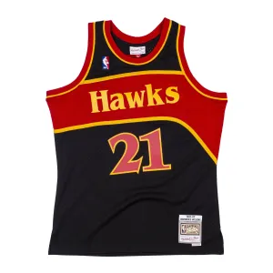 Black Atlanta Hawks 1986-87 Dominique Wilkins Mitchell & Ness NBA Men's Hardwood Classic Swingman Jersey
