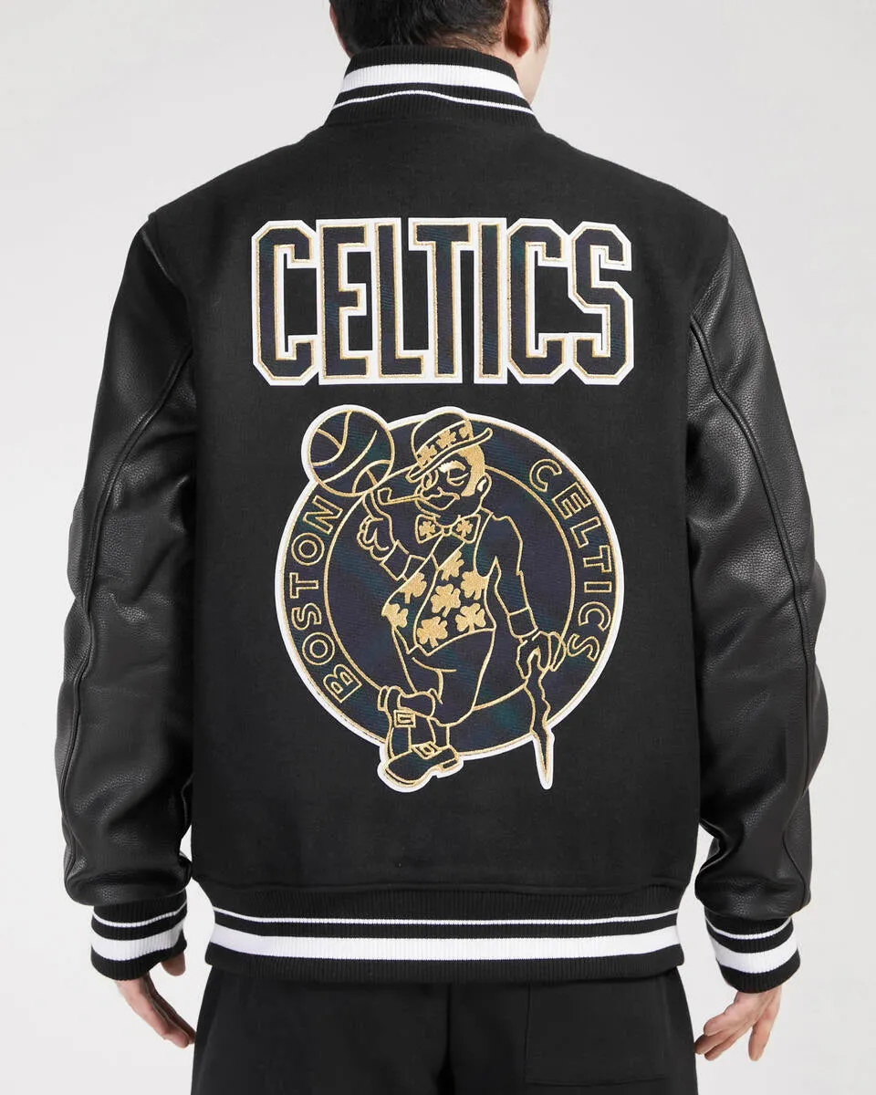 Black Boston Celtics Pro Standard Prep Wool Varsity Heavy Jacket