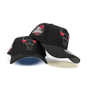 Black Chicago Bulls Curved Brim Gray Bottom 6x Champs Side Patch New Era A-Frame 9Forty Snapback