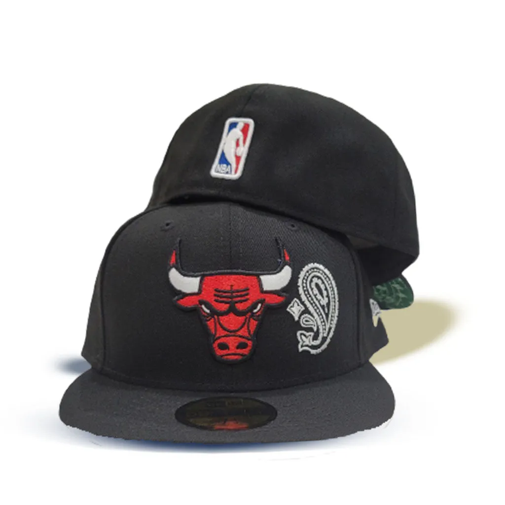 Black Chicago Bulls Patchwork Bottom New Era 59Fifty Fitted