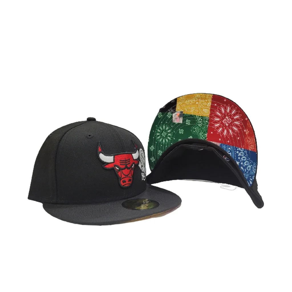 Black Chicago Bulls Patchwork Bottom New Era 59Fifty Fitted