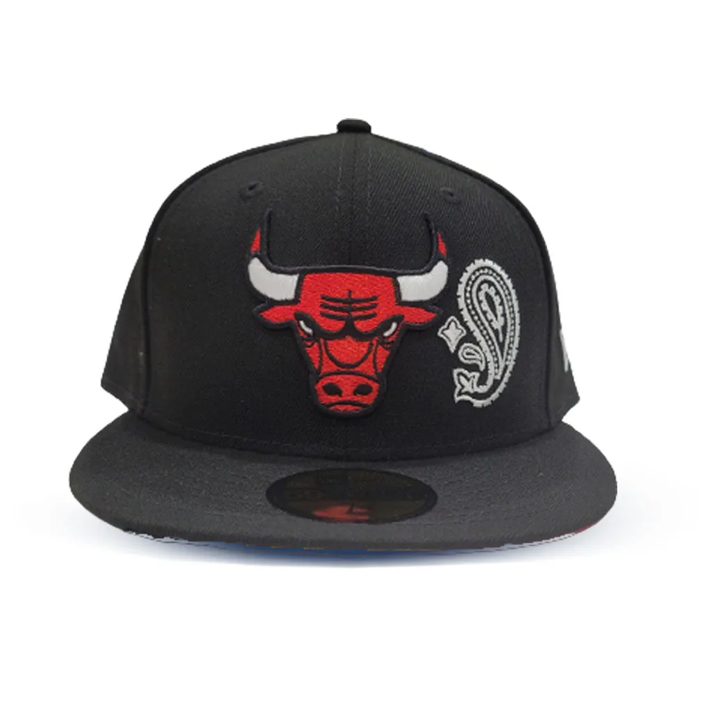 Black Chicago Bulls Patchwork Bottom New Era 59Fifty Fitted