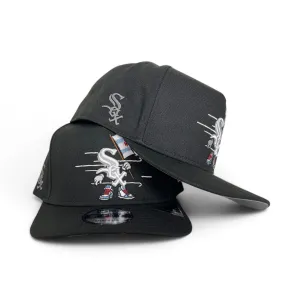 Black Chicago White Sox Curved Gray Bottom Cartoon Pack New Era 9Fifty A-Frame Snapback