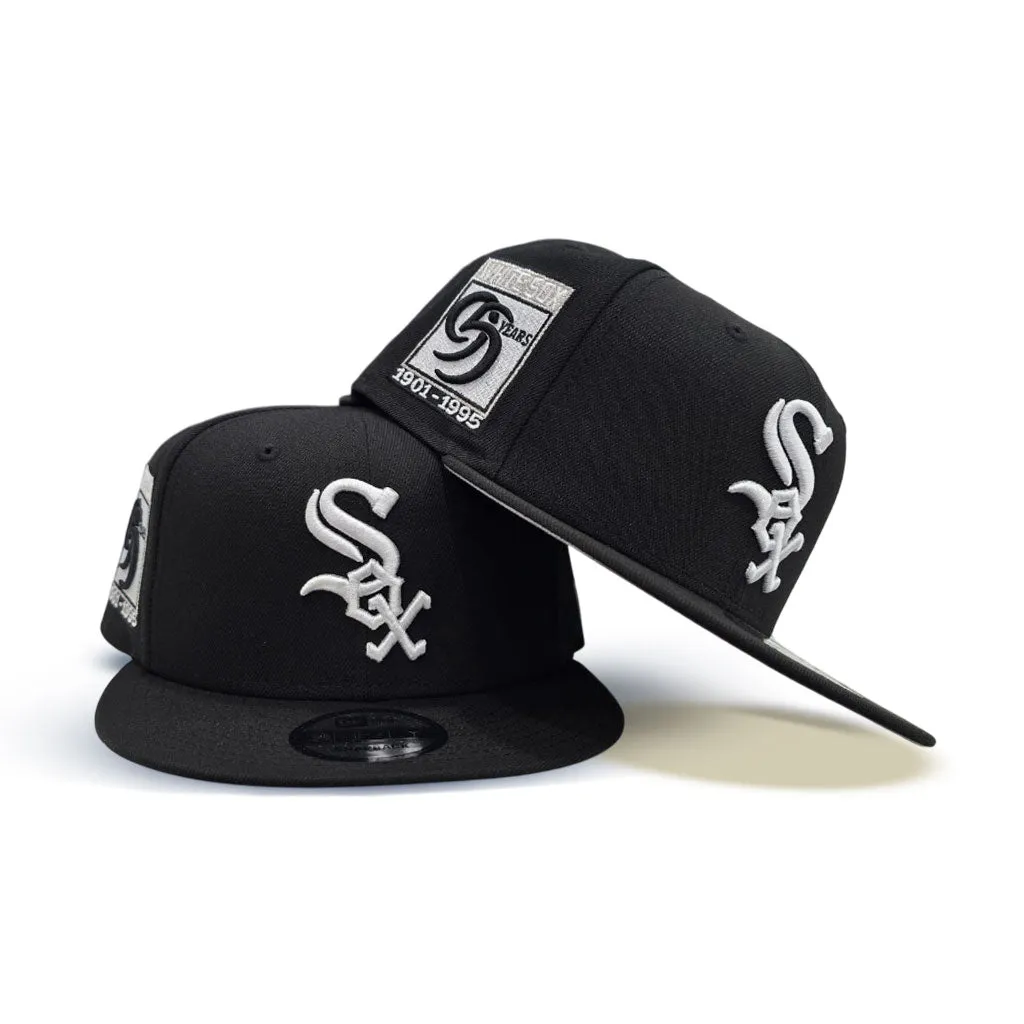 Black Chicago White Sox Gray Bottom 95 Years Side Patch New Era 9Fifty Snapback
