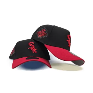 Black Chicago White Sox Red Curved Brim Gray Bottom 2003 All Star Game Side Patch New Era A-Frame 9Forty Snapback