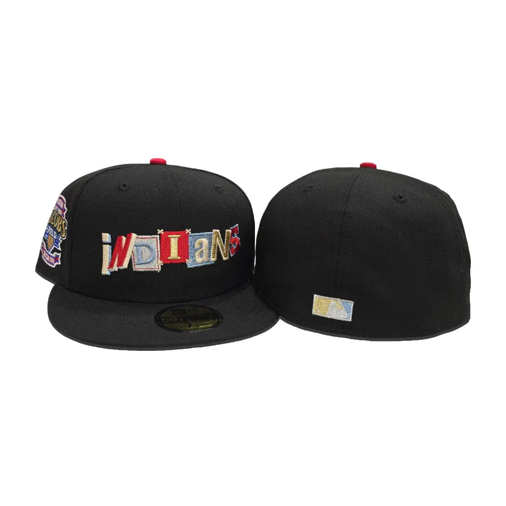 Black Cleveland Indians Gray Bottom Inaugural Season 1994 Jacobs Field Side Patch 59fifty Fitted
