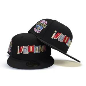 Black Cleveland Indians Gray Bottom Inaugural Season 1994 Jacobs Field Side Patch 59fifty Fitted