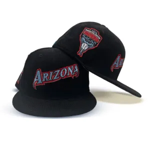 Black Corduroy Arizona Diamondbacks Black Bronze Bottom 1998 Inaugural Season Side Patch New Era 59Fifty Fitted