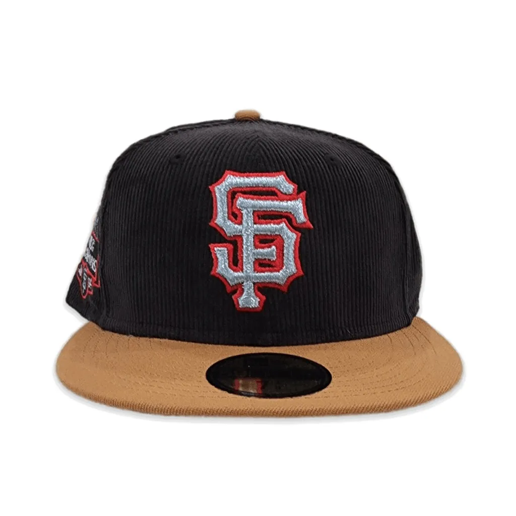 Black Corduroy San Francisco Giants Bronze Visor Gray Bottom 2014 World Champions Side Patch New Era 59Fifty Fitted