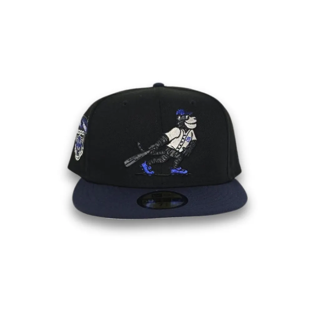 Black Detroit Tigers Mascot Logo Navy Blue Visor Gray Bottom 2000 All Star Game Side Patch New Era 59Fifty Fitted