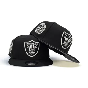Black Glow In The Dark Las Vegas Raiders Gray Bottom 60th Anniversary New Era 9Fifty Snapback