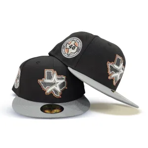 Black Houston Astros Gray visor Gray Bottom Celebrating 40 Years Side Patch New Era 59Fifty Fitted