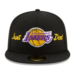 Black Los Angeles Lakers Gray Bottom New Era X Just Don New Era 59FIFTY Fitted