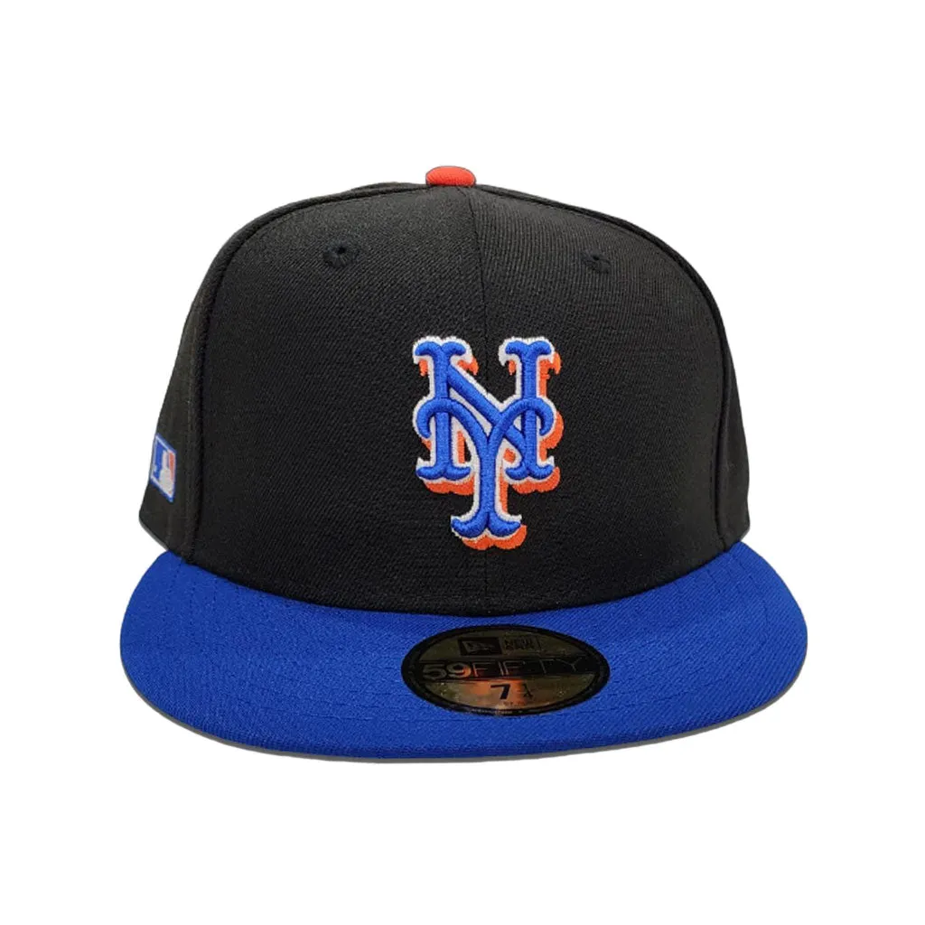 Black New York Mets Royal Blue Visor Gray Bottom MLB Batterman Side Patch New Era Fitted