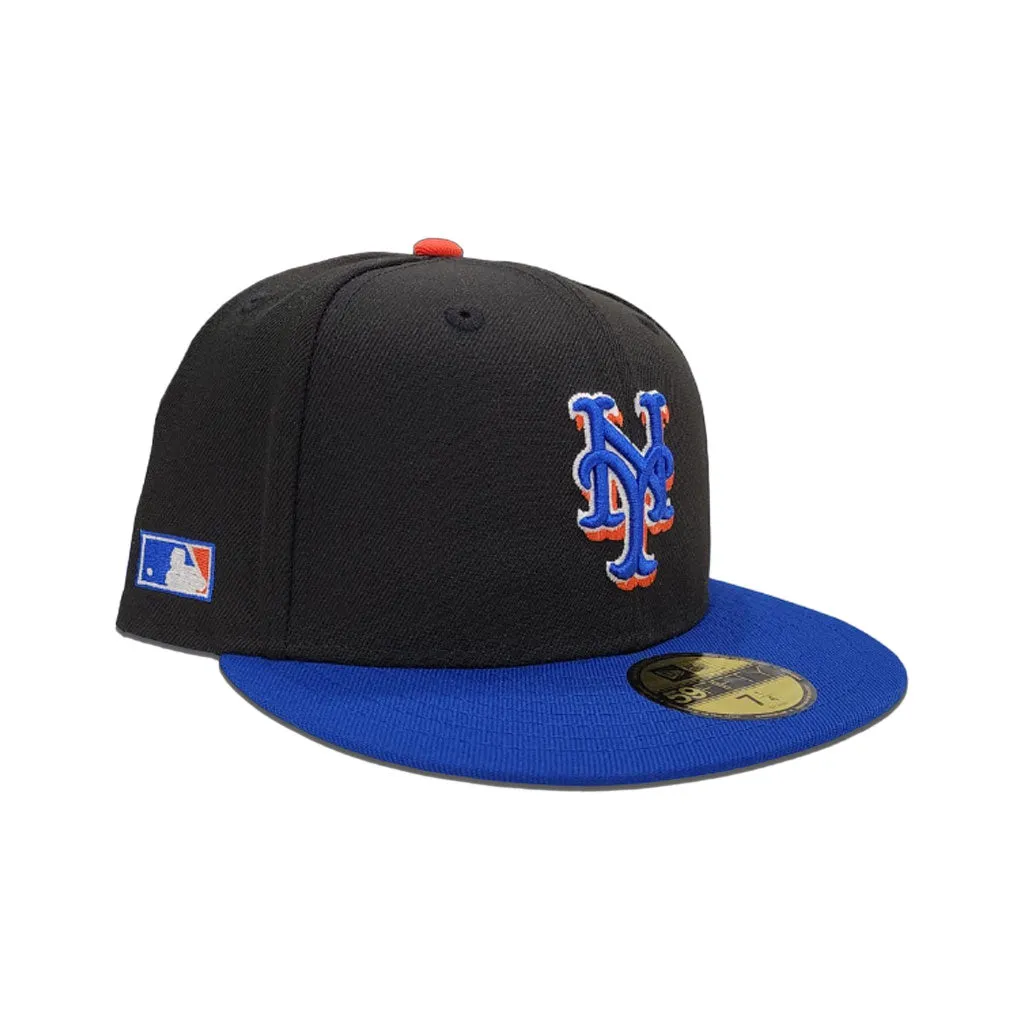 Black New York Mets Royal Blue Visor Gray Bottom MLB Batterman Side Patch New Era Fitted