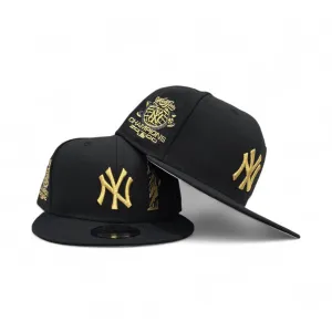 Black New York Yankees Gold Statue of Liberty Gray Bottom 2000 World Series Champions Side Patch New Era 9Fifty Snapback