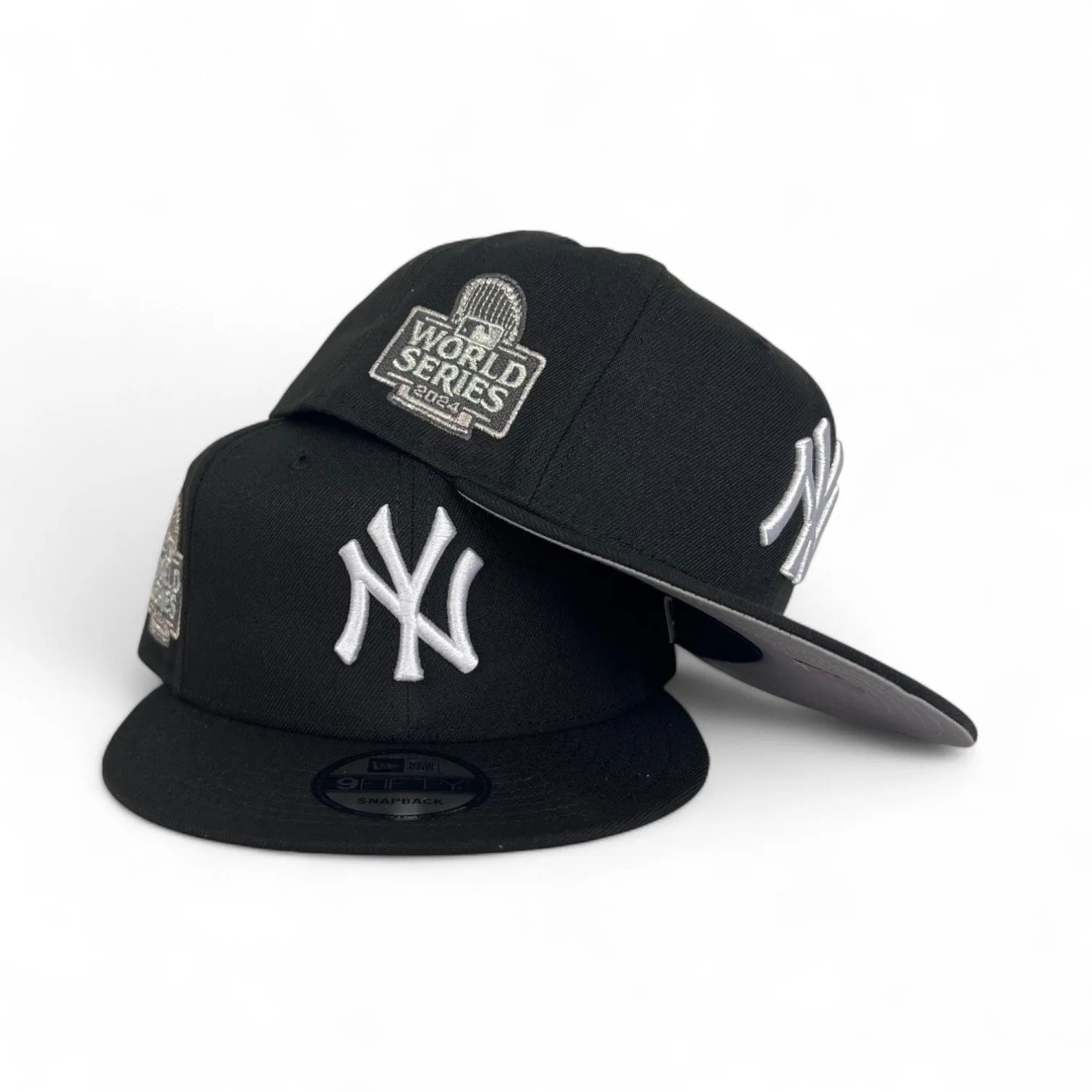 Black New York Yankees Gray Bottom 2024 World Series Side Patch New Era 9Fifty A-Frame Snapback