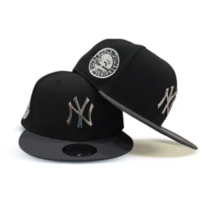 Black New York Yankees Silver Metal Badge Dark Gray Visor Gray Bottom 1949 World Series Side Patch New Era 9Fifty Snapback
