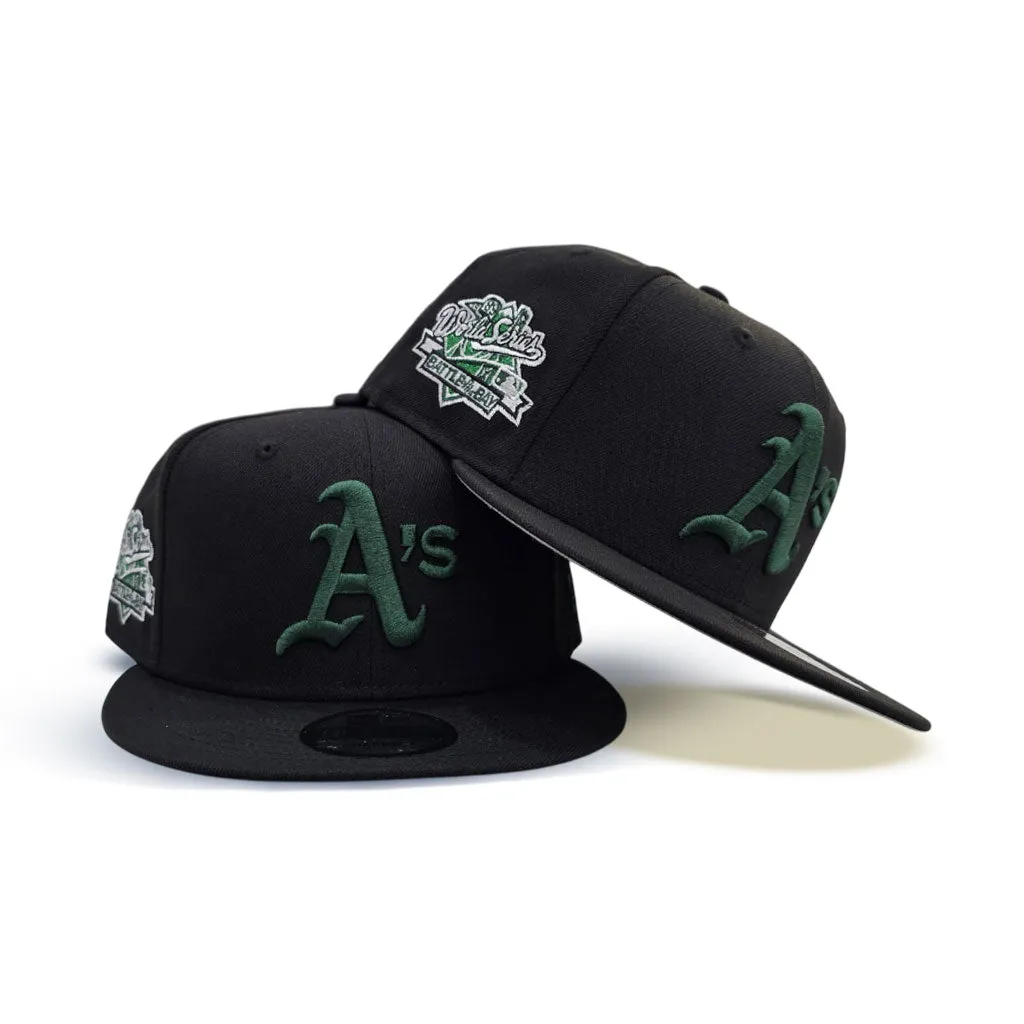 Black Oakland Athletics Gray Bottom 1989 World Series Battle of The Bay New Era 9Fifty Snapback