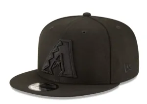 Black On Black New Era Arizona Diamondbacks Gray Bottom 9Fifty Snapback