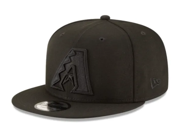 Black On Black New Era Arizona Diamondbacks Gray Bottom 9Fifty Snapback