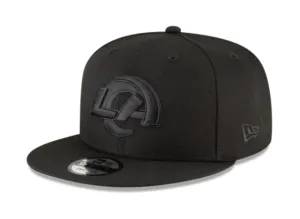 Black On Black New Era Los Angeles Rams Gray Bottom 9Fifty Snapback