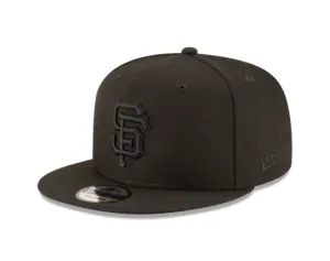 Black On Black New Era San Francisco Giants Gray Bottom 9Fifty Snapback