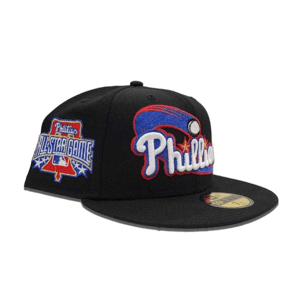 Black Philadelphia Phillies Gray Bottom 1996 All Star Game Side Patch New Era 59Fifty Fitted