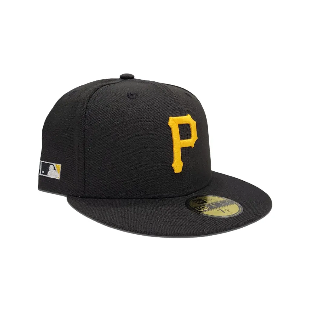 Black Pittsburgh Pirates Gray Bottom MLB Batterman Side Patch New Era 59Fifty Fitted