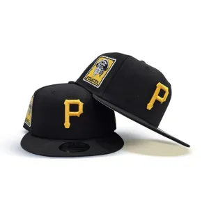 Black Pittsburgh Pirates Gray Bottom Pirates Side Patch New Era 9Fifty Snapback