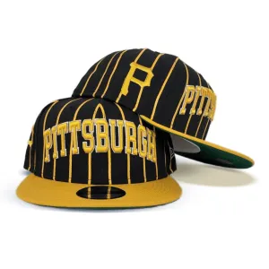 Black Pittsburgh Pirates Pinstripe Green Bottom New Era 9Fifty Snapback