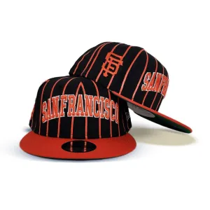 Black San Francisco Giants Pinstripe Green Bottom New Era 9Fifty Snapback