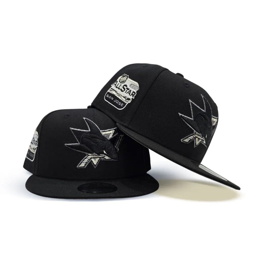 Black San Jose Sharks Teal Visor Gray Bottom 2019 All Star Game Side Patch New Era 9Fifty Snapback