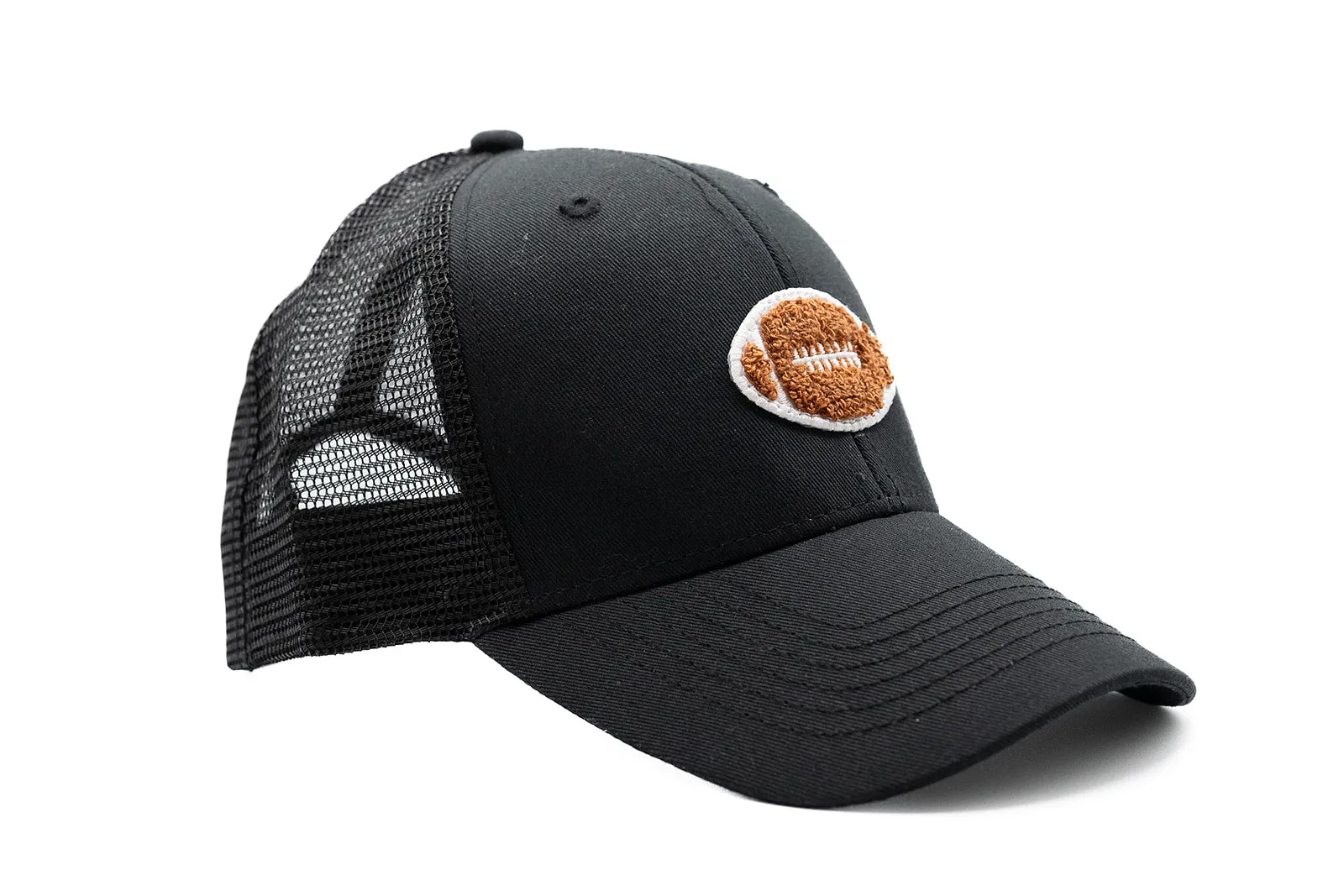 Black Snapback Hat   Terry Football
