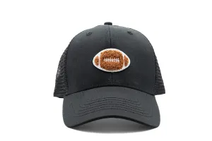 Black Snapback Hat   Terry Football