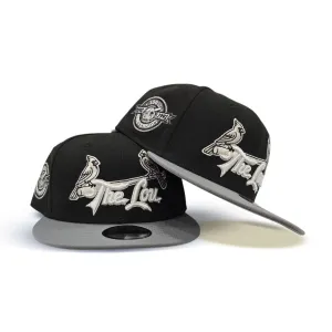 Black St. Louis Cardinals "The Lou" Gray Visor Gray Bottom 100th Anniversary Side Patch New Era 9Fifty Snapback