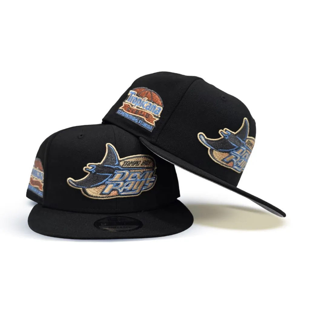 Black Tampa Bay Rays Gray Bottom Tropicana Field Side Patch New Era 9Fifty Snapback