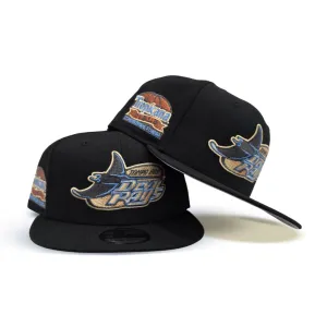 Black Tampa Bay Rays Gray Bottom Tropicana Field Side Patch New Era 9Fifty Snapback