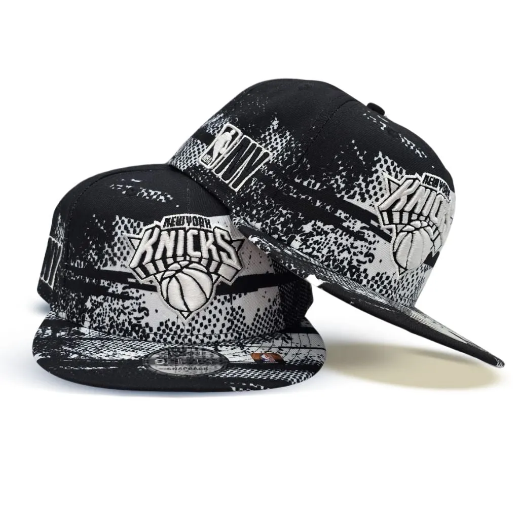 Black Tip Off New York Knicks Gray Bottom NBA NY Side Patch New Era 9Fifty Snapback