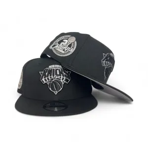 Black/White New York Knicks Gray Bottom 2x Champions Side Patch New Era 9Fifty Snapback