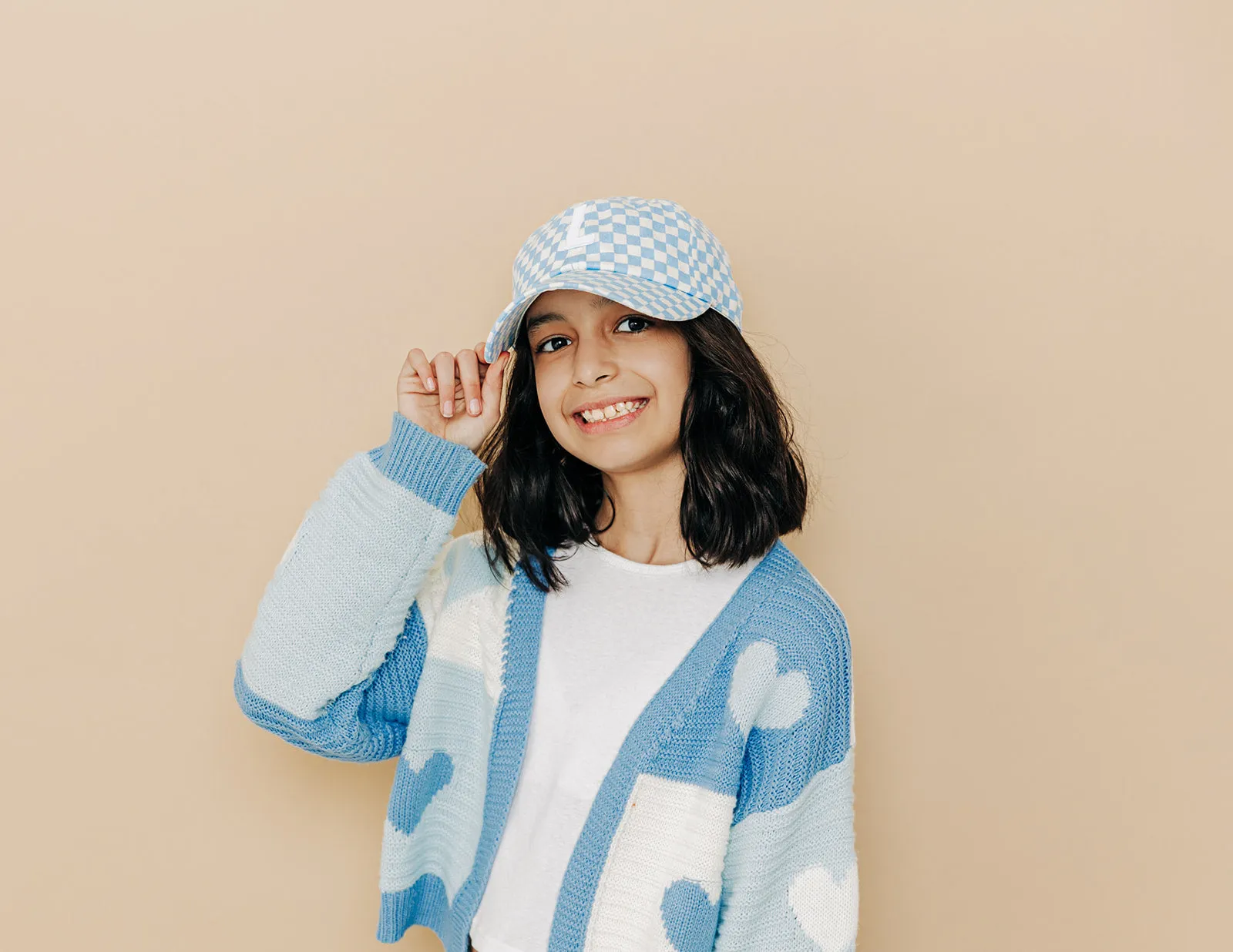 Blue Checker Custom Hat