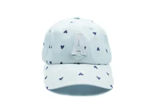 Blue Hearts Letter Baseball Hat