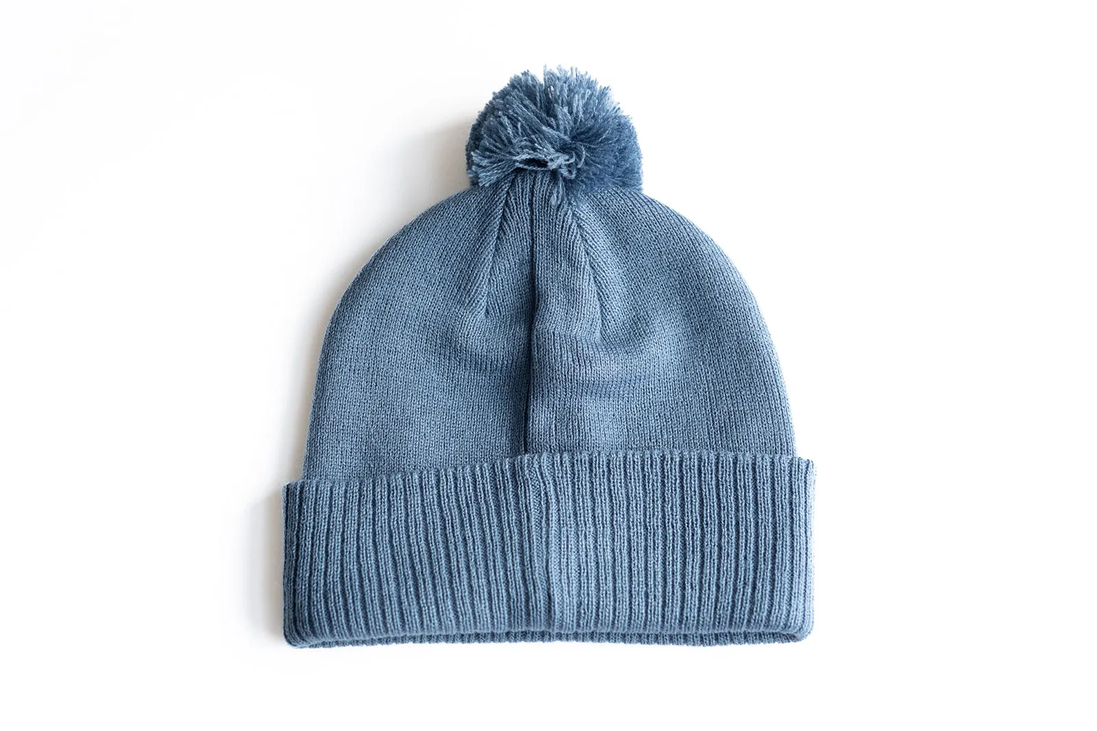 Blue Pom Pom Hat