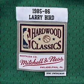Boston Celtics Road 1985-86 Larry Bird Green Mitchell & Ness Swingman Jersey