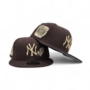 Brown New York Yankees Rose Logo Gray Bottom 2000 Subway Series Side Patch New Era 9Fifty Snapback