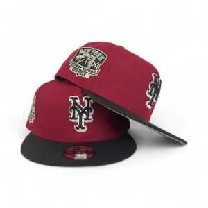 Burgundy New York Mets Black Visor Gray Bottom 2000 Subway Series Turnstile Citi Field Side Patch New Era 9Fifty Snapback